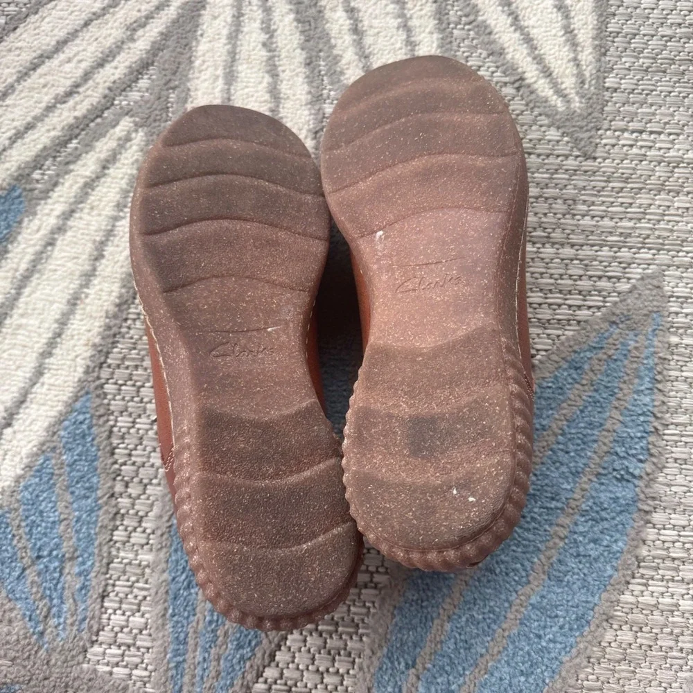 Clarks Women's Caroline Janna Leather Zipper Shoes Size 10W